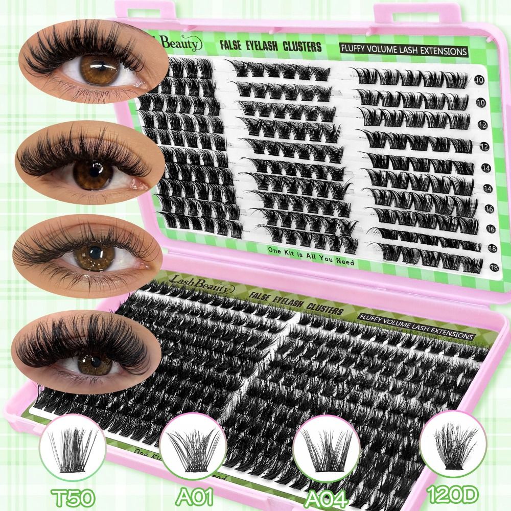 Eyelash Extension Cluster - رموش صناعية بمظهر طبيعي، تصميم مجمع