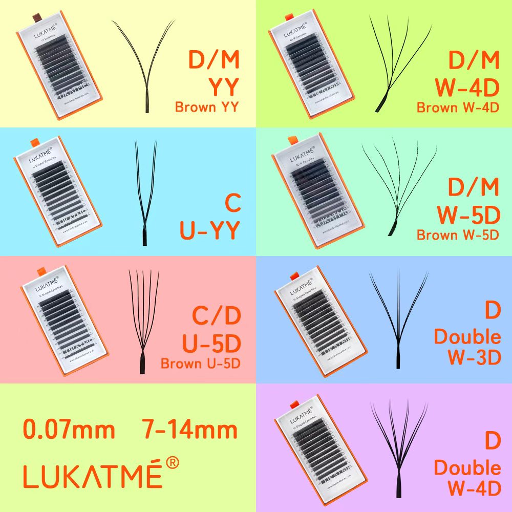 Eyelash Extension Yelix - رموش LUKATME M/C/D Curl 7-14mm Foxy