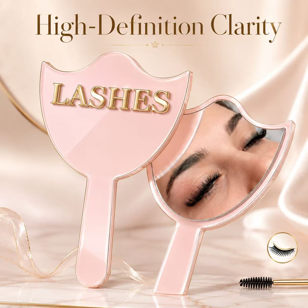 Eyelash Extension Gel Remover - مرآة زجاجية عالية الدقة لتمديد الرموش
