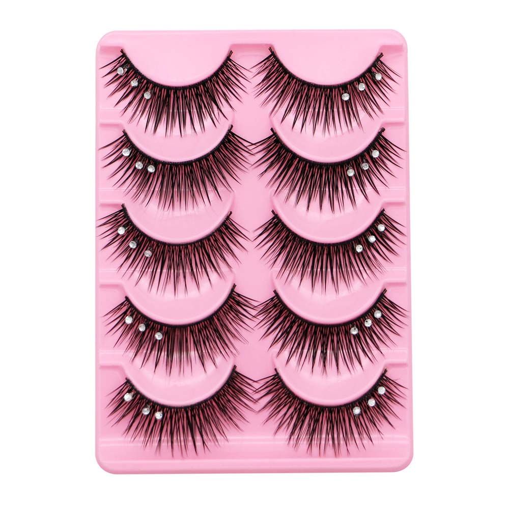 Eyelash Extension For Big Eyes - رموش صناعية سميكة مزينة بالترتر والأحجار