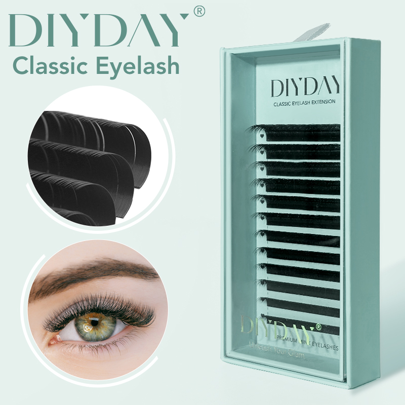 Eyelash Extensions Classic - DIYDAY 16 صفوف المنك جلدة الفردية