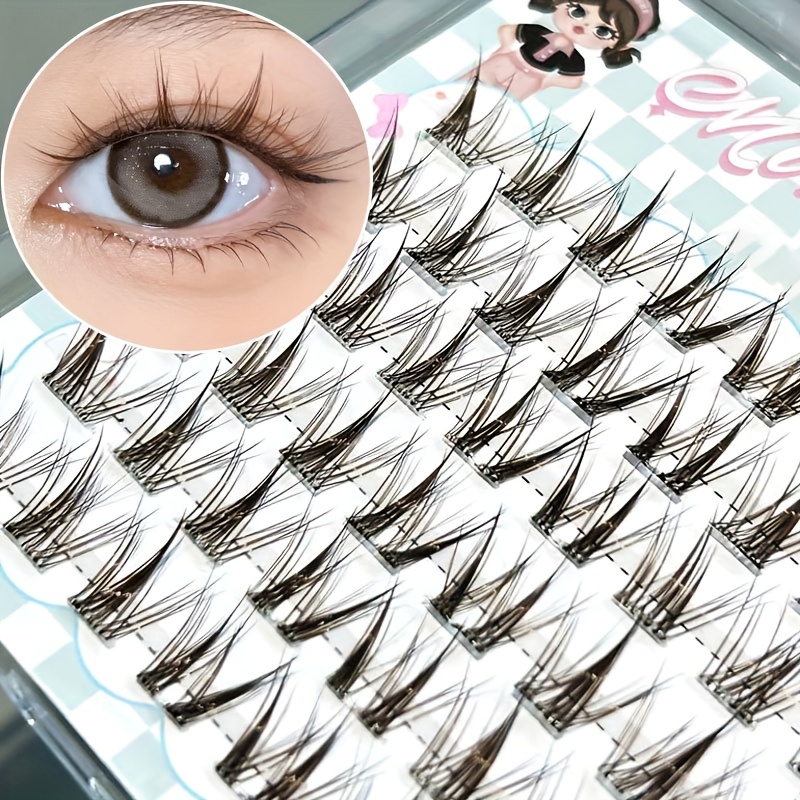 Eyelash Extension Natural - رموش ميكسياوهو البنية الفاتحة بدون غراء،