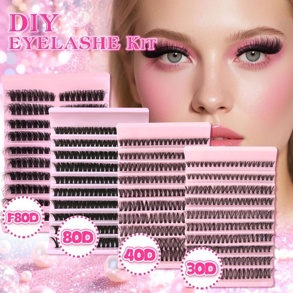 Eyelash Extension Cluster - رموش صناعية بمظهر طبيعي، نمط خفيف،