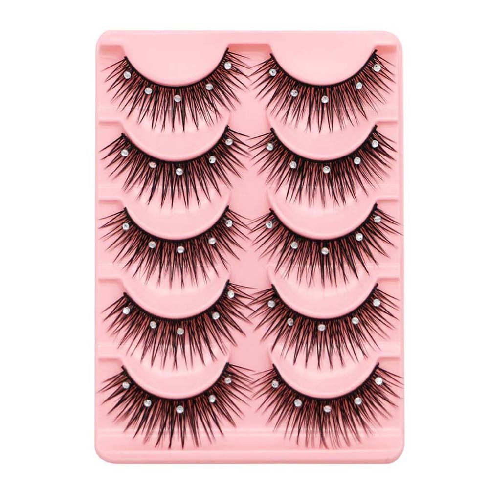 Eyelash Extension For Big Eyes - أداة مكياج: رموش صناعية لامعة مرصعة