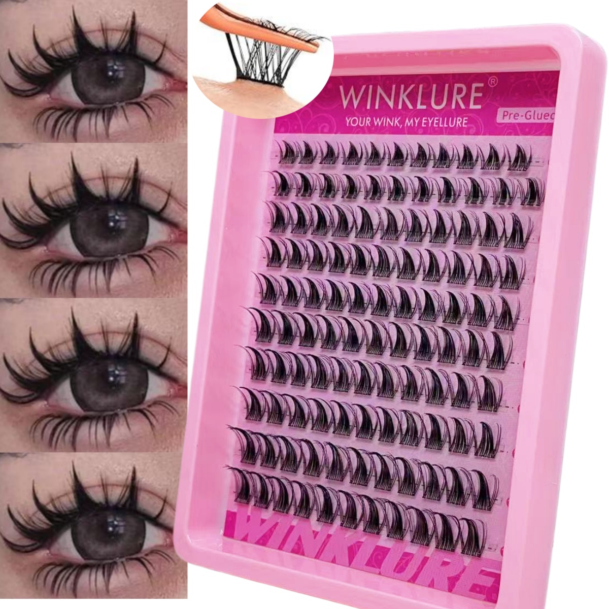 Eyelash Extension Volume Cat Eye - رموش صناعية ذاتية اللصق من WINKLURE،
