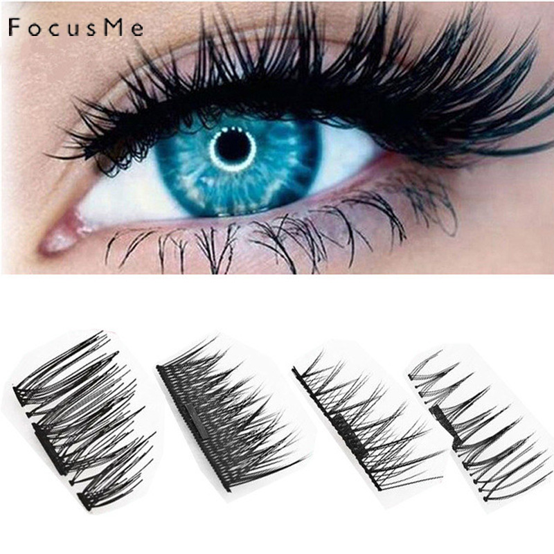 Eyelash Extension For Big Eyes - FocusMe 4 قطعة/2 زوج مزدوج المغناطيس