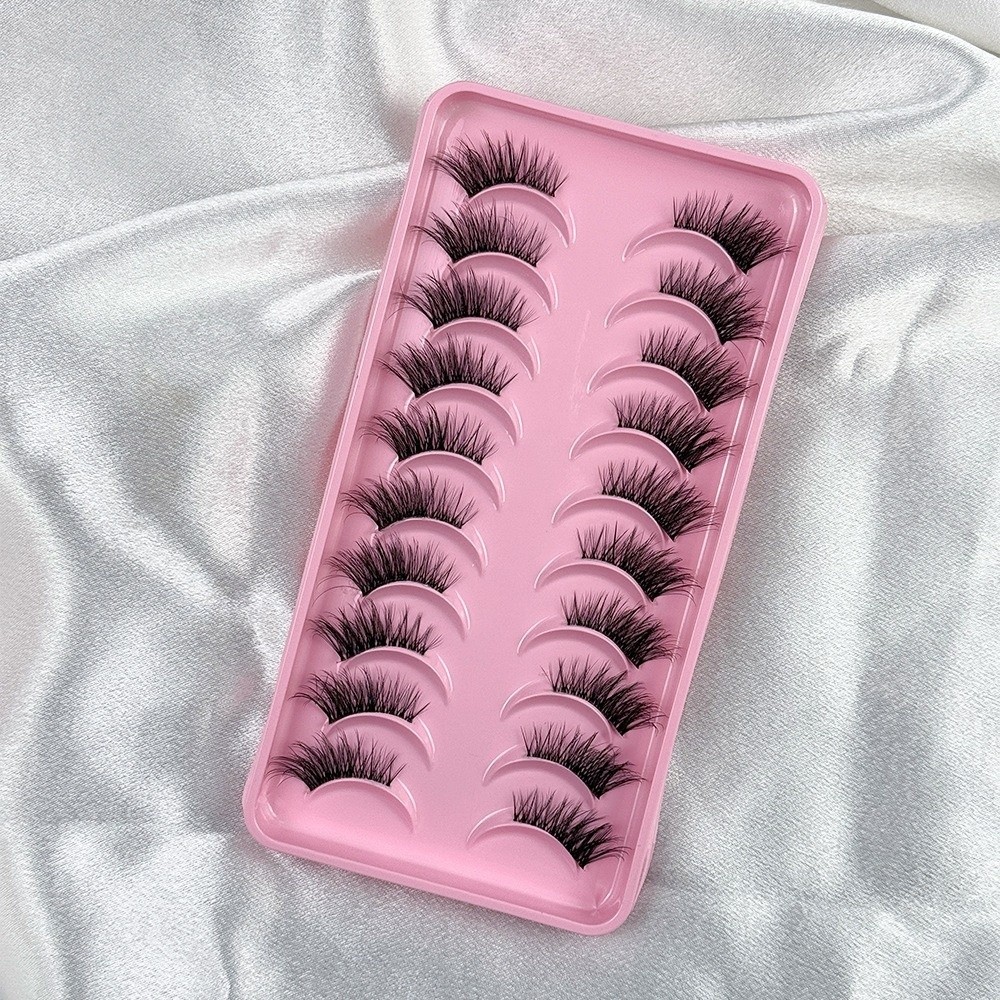 10 أزواج جديدة من الرموش الصنا - مراجعة Eyelash Extension Volume Cat Eye وسعره