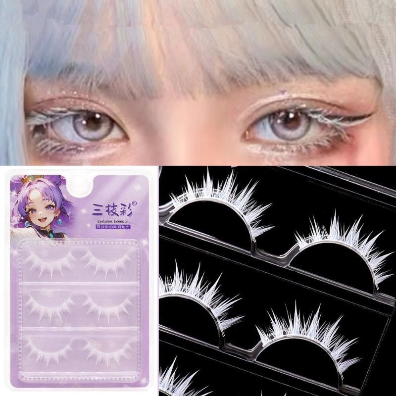 3 أزواج من الرموش البيضاء للكو - مراجعة Eyelash Extension Natural وسعره