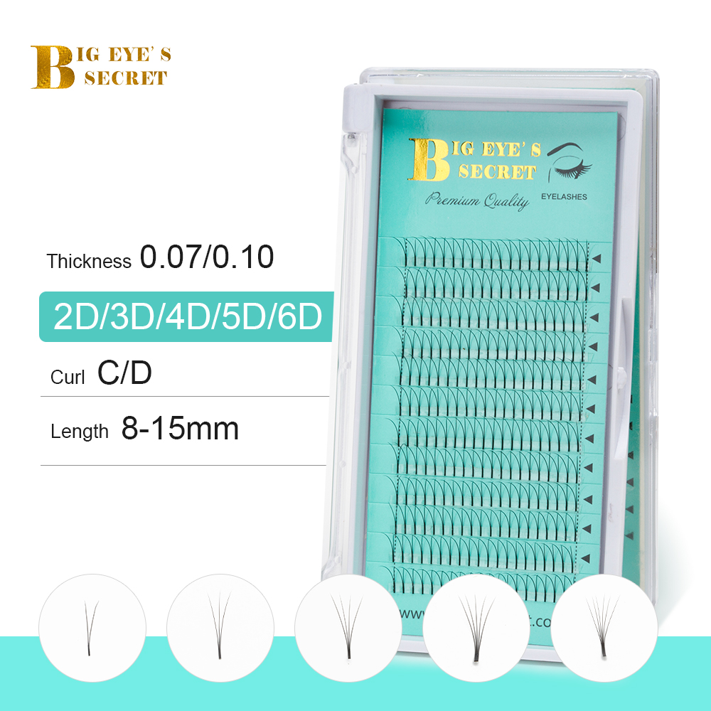 بس 2D 3D 4D 5D 6D المشجعين حجم - مراجعة Eyelash Extension For Big Eyes وسعره