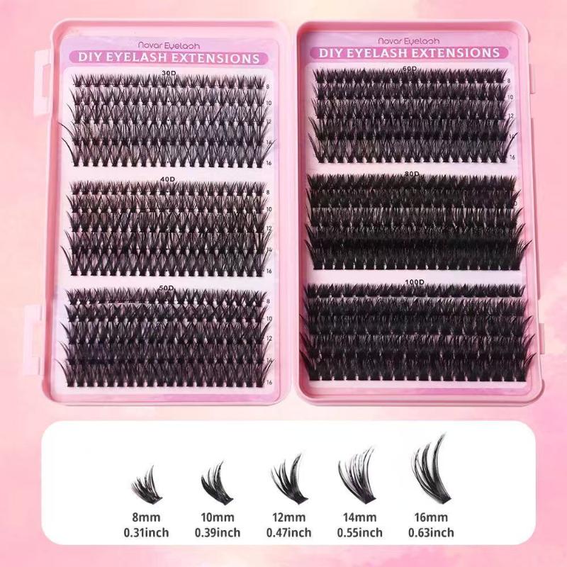 طقم رموش احترافية منحنية على ش - مراجعة Eyelash Extension Cluster وسعره