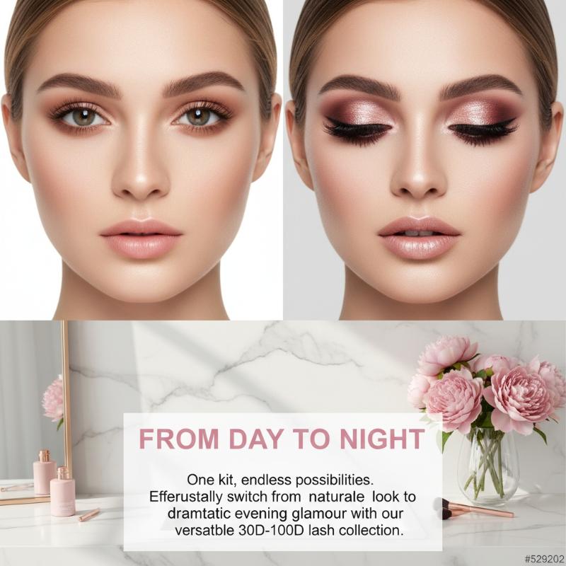 طقم رموش احترافية منحنية على ش - مراجعة Eyelash Extension Cluster وسعره