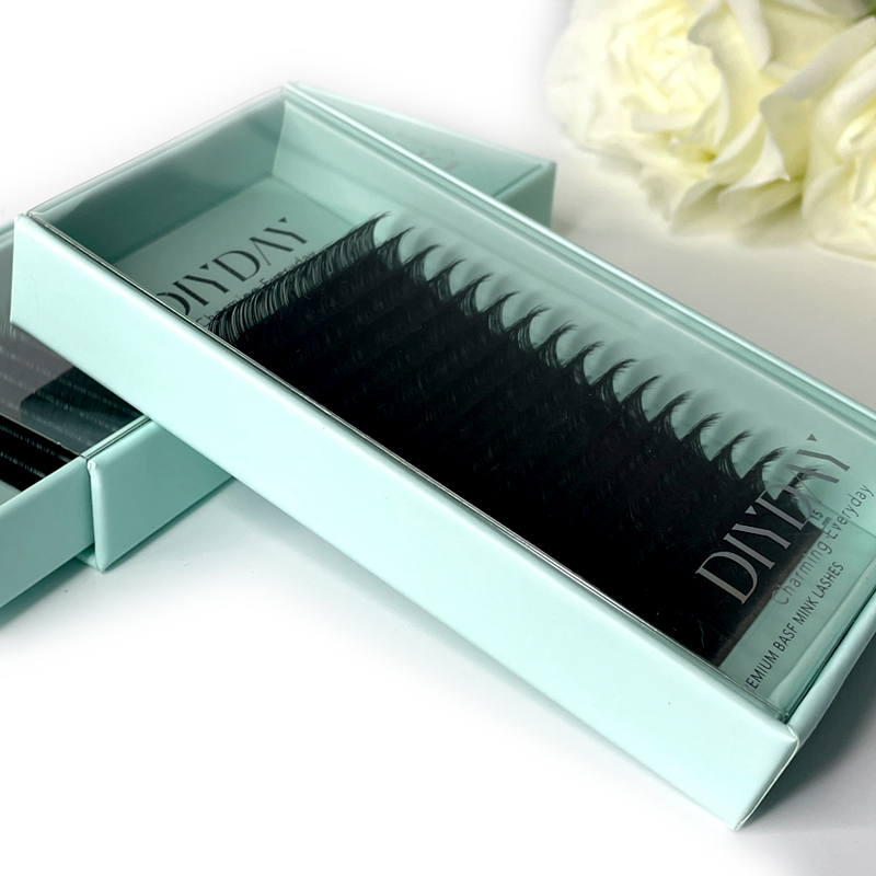 DIYDAY 16 صفوف المنك جلدة الفر - مراجعة Eyelash Extensions Classic وسعره