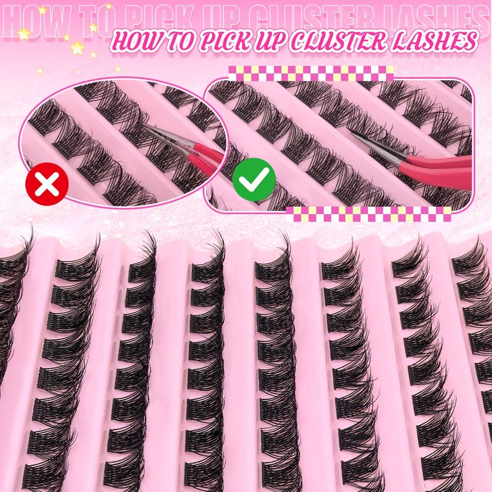 رموش صناعية بمظهر طبيعي، نمط خ - مراجعة Eyelash Extension Cluster وسعره