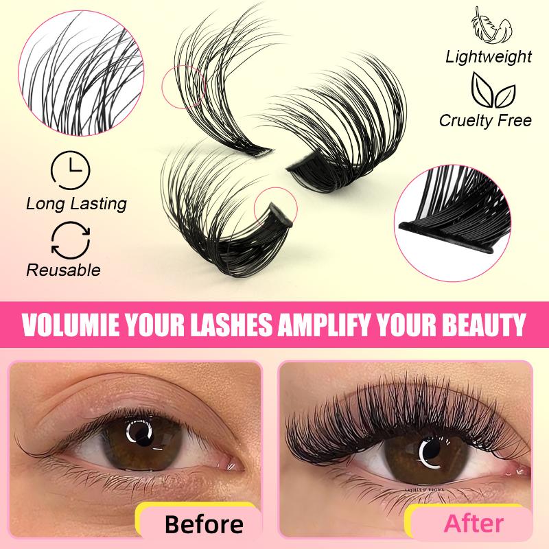 طقم رموش عنقودية، رموش فردية،  - مراجعة Eyelash Extension Cluster وسعره