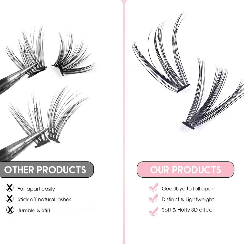 رموش صناعية طبيعية المظهر بطول - مراجعة Eyelash Extension Cluster وسعره