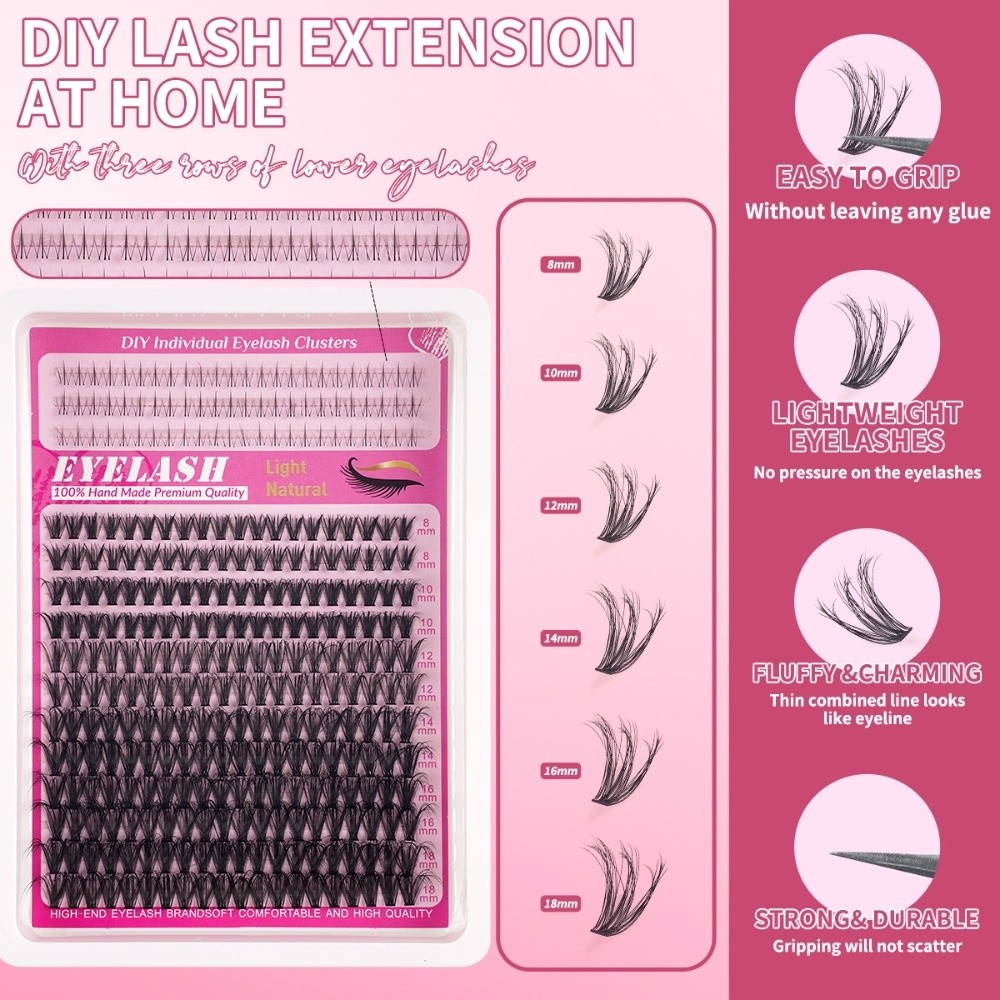 رموش صناعية طبيعية المظهر بطول - مراجعة Eyelash Extension Cluster وسعره