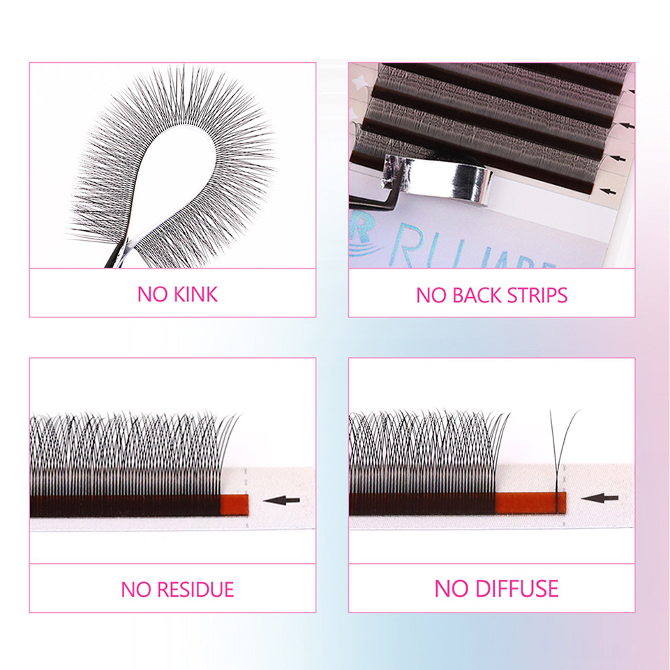 رموش RUJADE ثنائية الأبعاد على - مراجعة Eyelash Extension Yelix وسعره